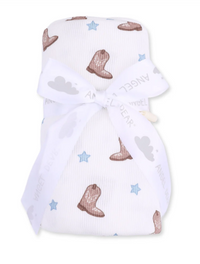 Mini Cowboy Boots  Swaddle Blanket
