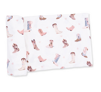 Buckarette Boots  Swaddle Blanket