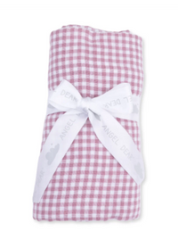Berry Gingham  Swaddle Blanket