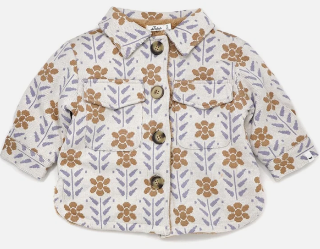 Nordic Double Knit with Latte Snowdrift Shacket - Caramel Wisteria