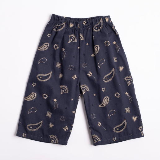 Wide-leg Pant in Midnight Bandana