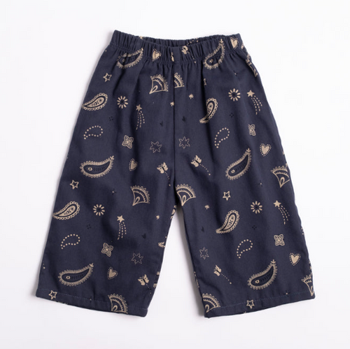 Wide-leg Pant in Midnight Bandana