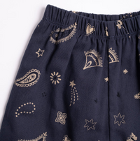 Wide-leg Pant in Midnight Bandana