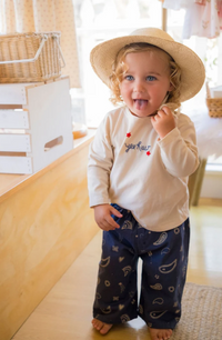 Wide-leg Pant in Midnight Bandana