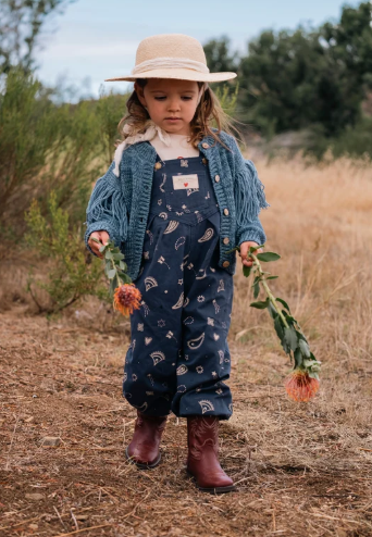 Fringed Cardigan in Luna Blue
