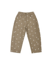 Barrel Pant Embroidered Daisies