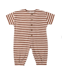 Hayes Jumpsuit Brick Stripe