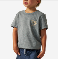 Youth Short Sleeve Tee - Mallard Camo Dog - Dark Heather Grey