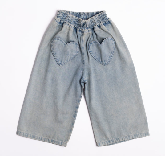Heart Pocket Pant in Denim