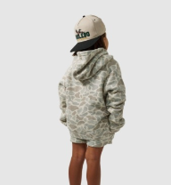 Youth Vintage Washed Hoodie - Classic Deer Camo