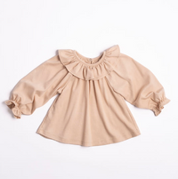 Ruffle Top in Dusty Pink
