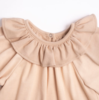 Ruffle Top in Dusty Pink