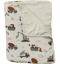 Construction Trucks Ribbed Bamboo Fleece Quilt
