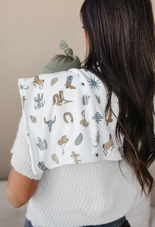 Desert West Luxe Fleece Burp Cloth