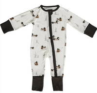 Ducks Ribbed Bamboo Zipper
