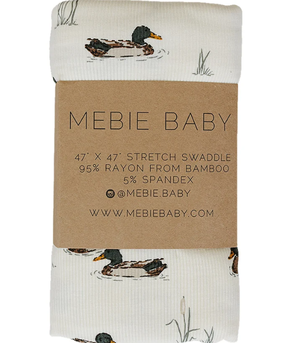 Ducks Ribbed Bamboo Stretch Swaddle