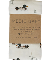 Ducks Ribbed Bamboo Stretch Swaddle