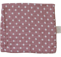 Pink Polka Dot Muslin Burp Cloth