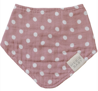 Pink Polka Dot Classic Muslin Bib