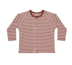 Henley Knit Top Candy Stripe