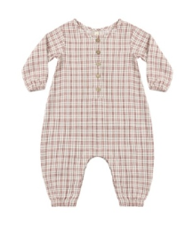 Woven Jumpsuit Christmas Plaid