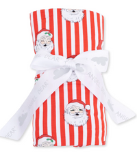 Vintage Santa Stripe - Bamboo  Swaddle Blanket