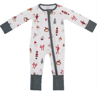 Merry & Bright Ribbed Bamboo Zipper