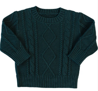Green Cable Knit Sweater