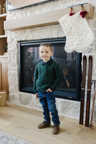 Green Cable Knit Sweater