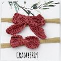 Crochet headband bow 2pc