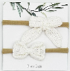 Crochet headband bow 2pc