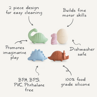 Dino Mold Free Bath Play Set - 4 Pack