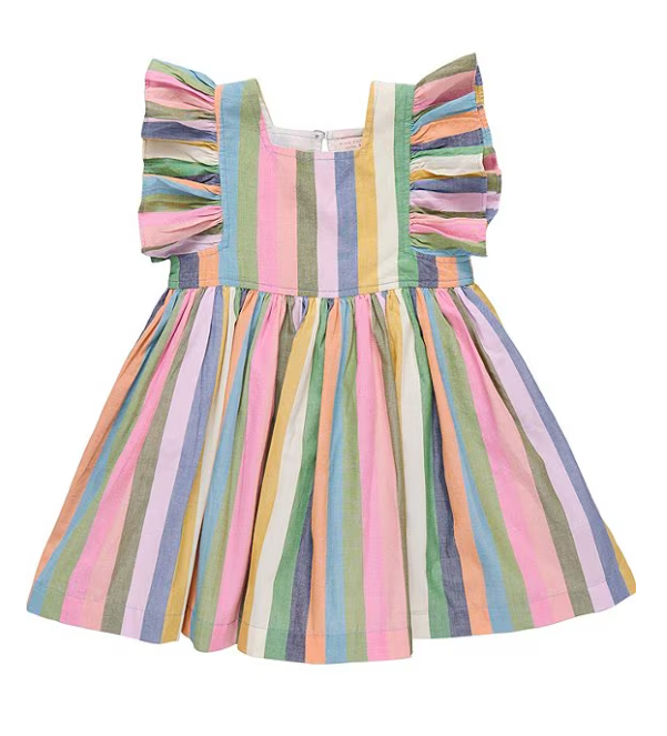 Girls Elsie Dress - Parade Stripe