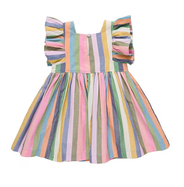 Girls Elsie Dress - Parade Stripe