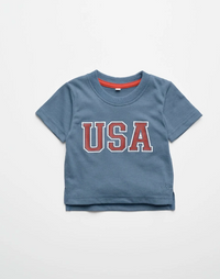 USA Elevated Tee - Worn Indigo Baby - Adult Sizes
