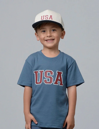 USA Elevated Tee - Worn Indigo Baby - Adult Sizes
