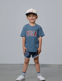 USA Elevated Tee - Worn Indigo Baby - Adult Sizes