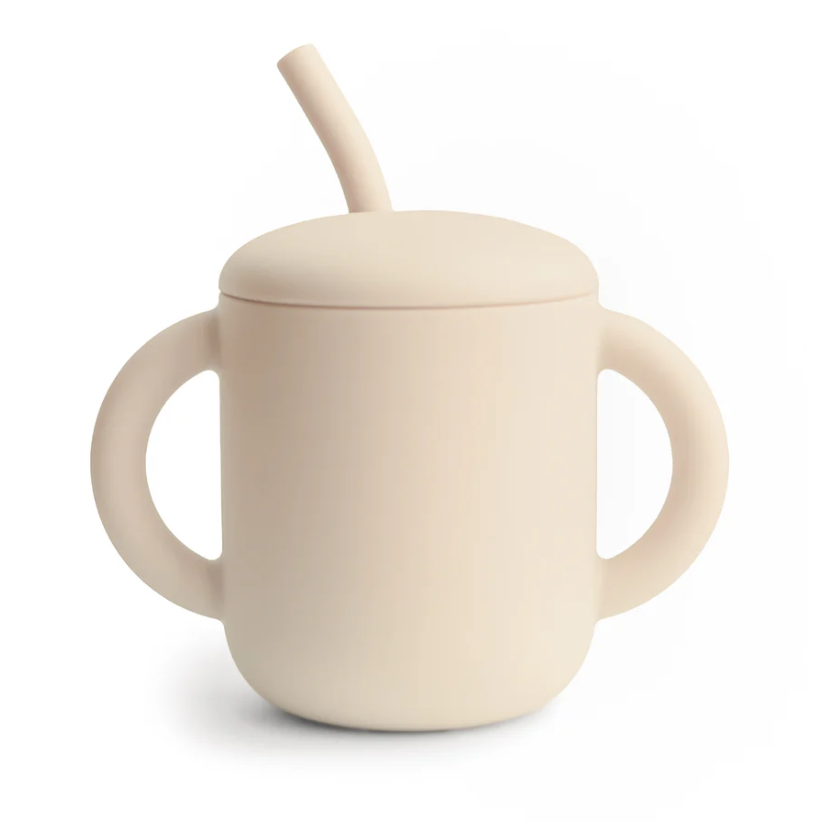 Silicone Training Cup + Straw