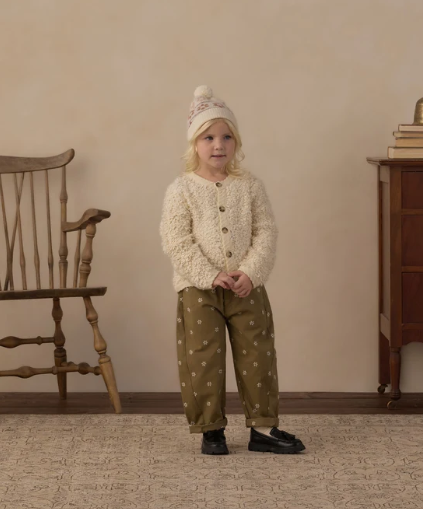 Barrel Pant Embroidered Daisies