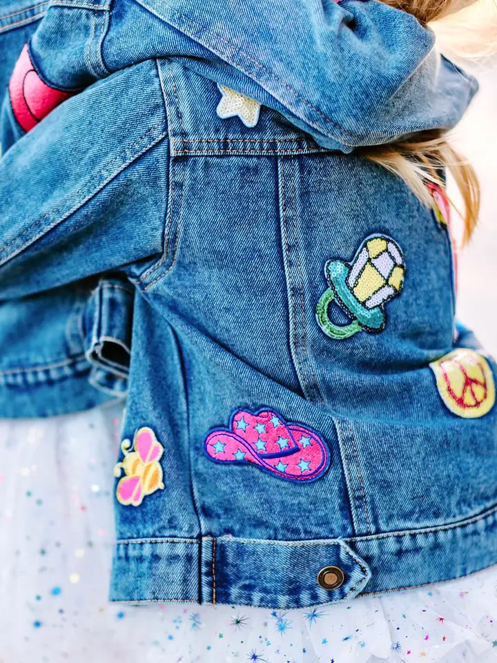 Patched Denim Jacket