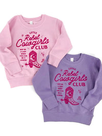 Cowgirl Sweatshirt Pink and Purple Western Graphic Crewneck