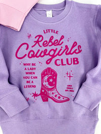 Cowgirl Sweatshirt Pink and Purple Western Graphic Crewneck