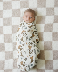 Outlaw Cowboy Muslin Swaddle Blanket