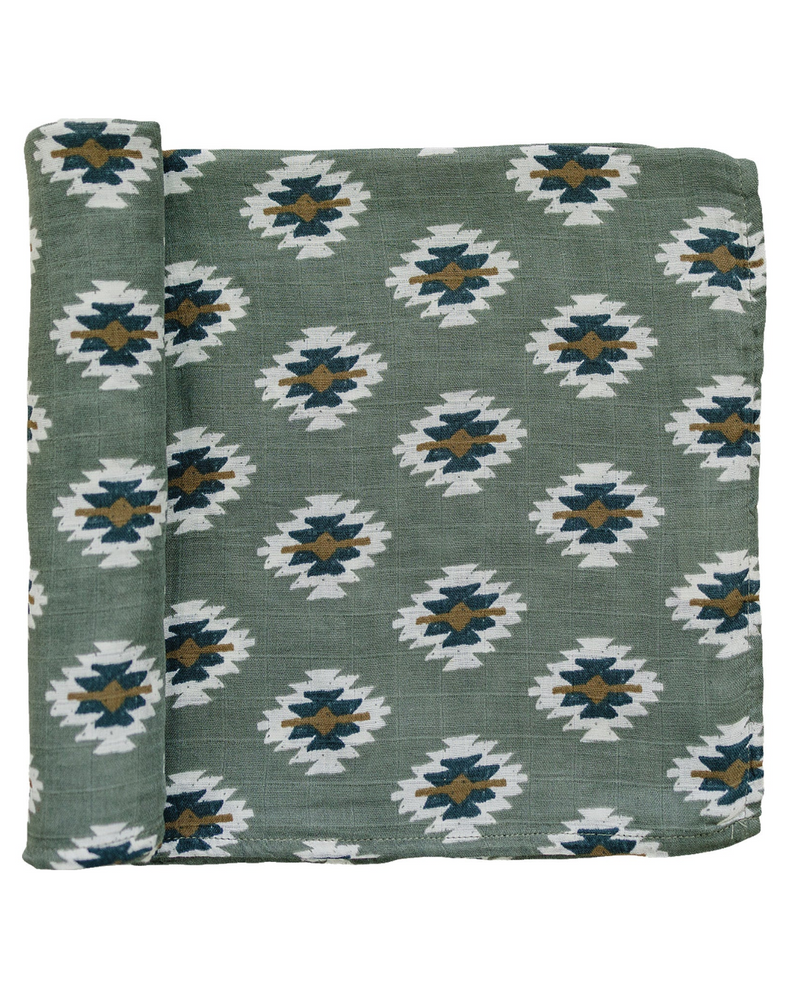 Southwest Aztec Muslin Swaddle Blanket
