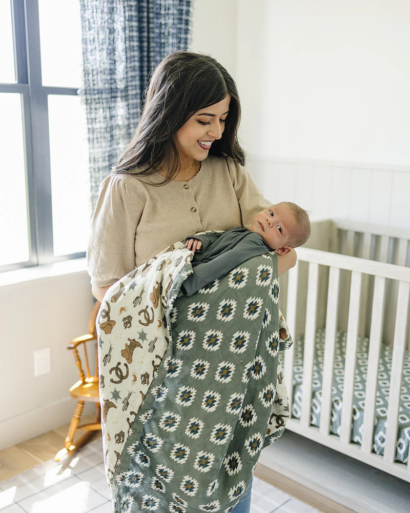 Southwest Aztec + Outlaw Cowboy Muslin Quilt