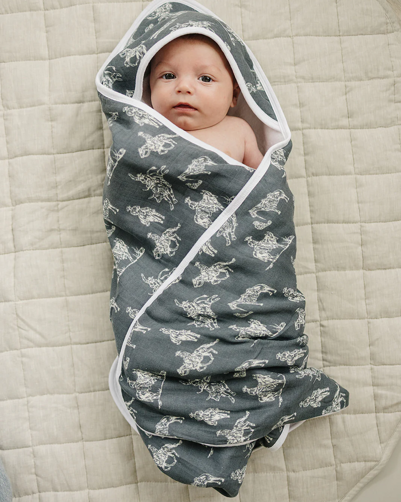 Wild West Muslin Hooded Towel
