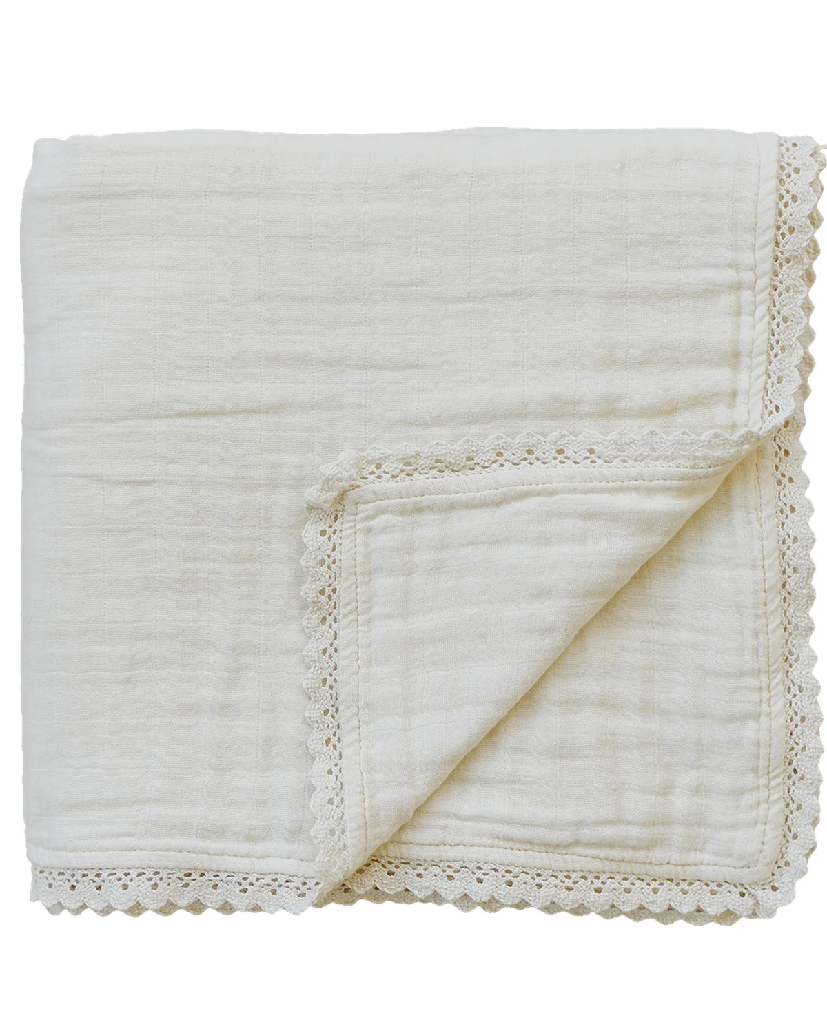 Cream Lace Muslin Quilt