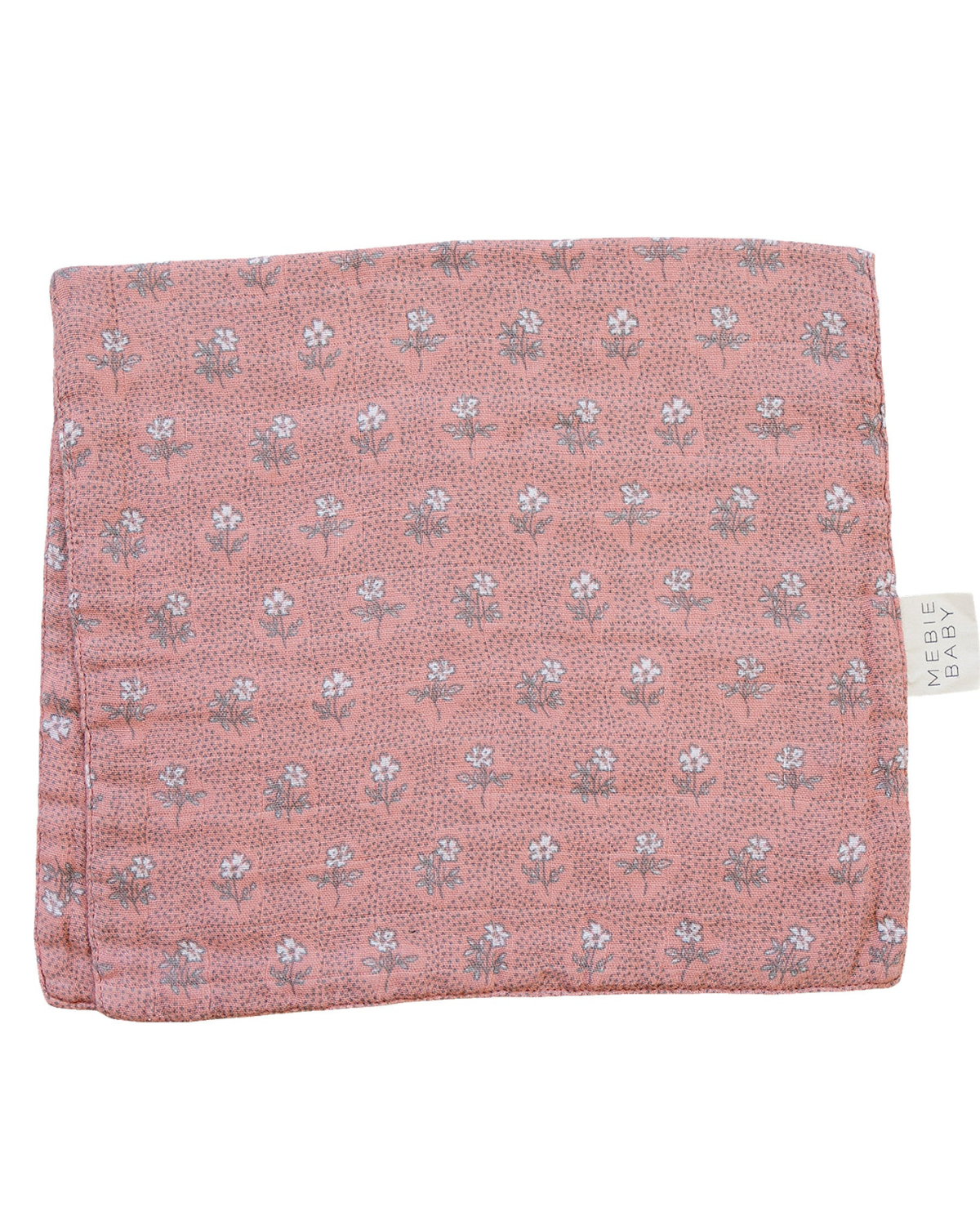 Vintage Pink Floral Muslin Burp Cloth