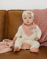 Pink Stripes Classic Muslin Bib
