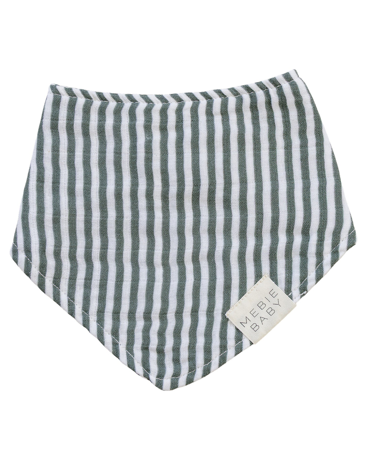 Green Stripes Classic Muslin Bib